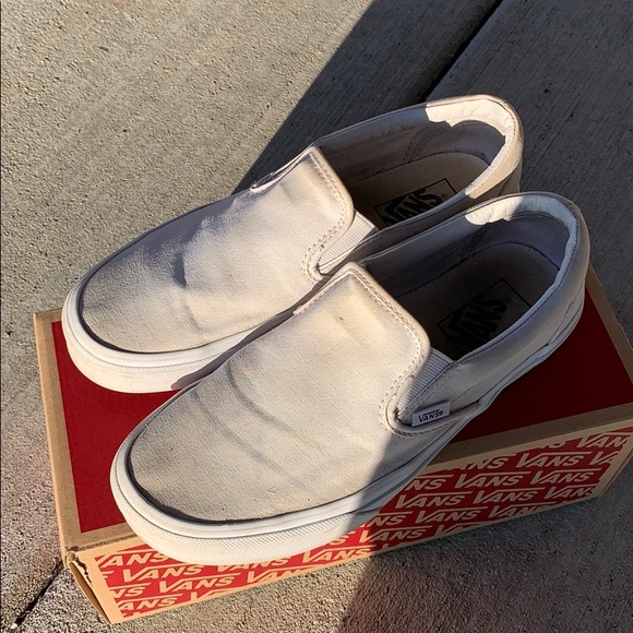 All white slip on vans - Picture 5 of 6